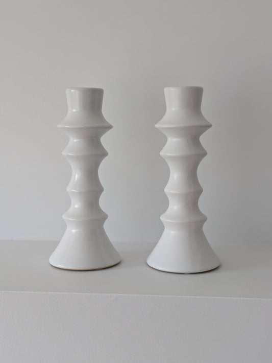 Snowlight Candle Holders (White) - Set of 2