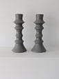 Frostveil Candle Holders (Cool Gray) - Set of 2