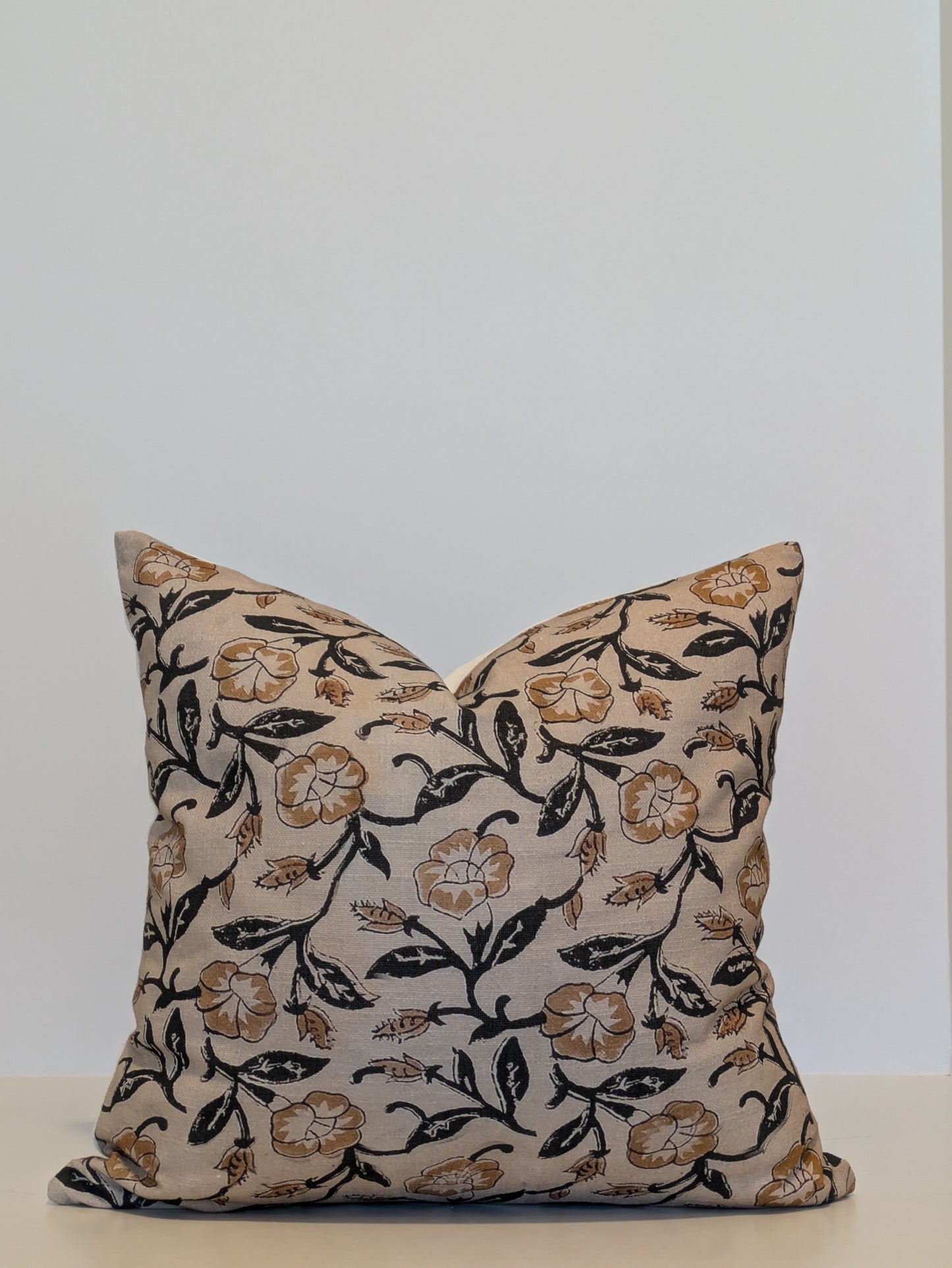 Autumn Bloom Linen Pillow Cover